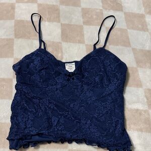 No Boundaries Navy Lace Cami